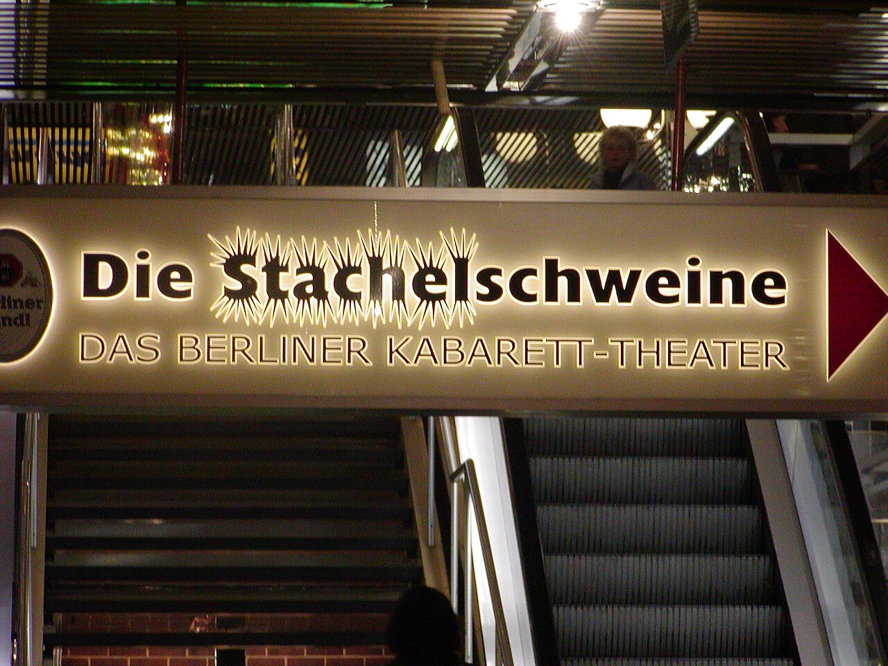Hinweisschild im Europa-Center