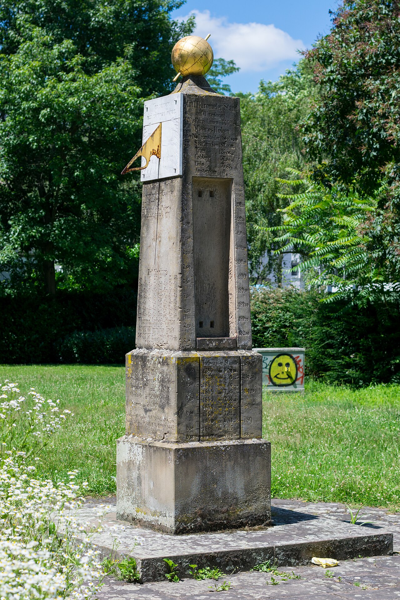 A meteorological column in Alt-Saarbrücken