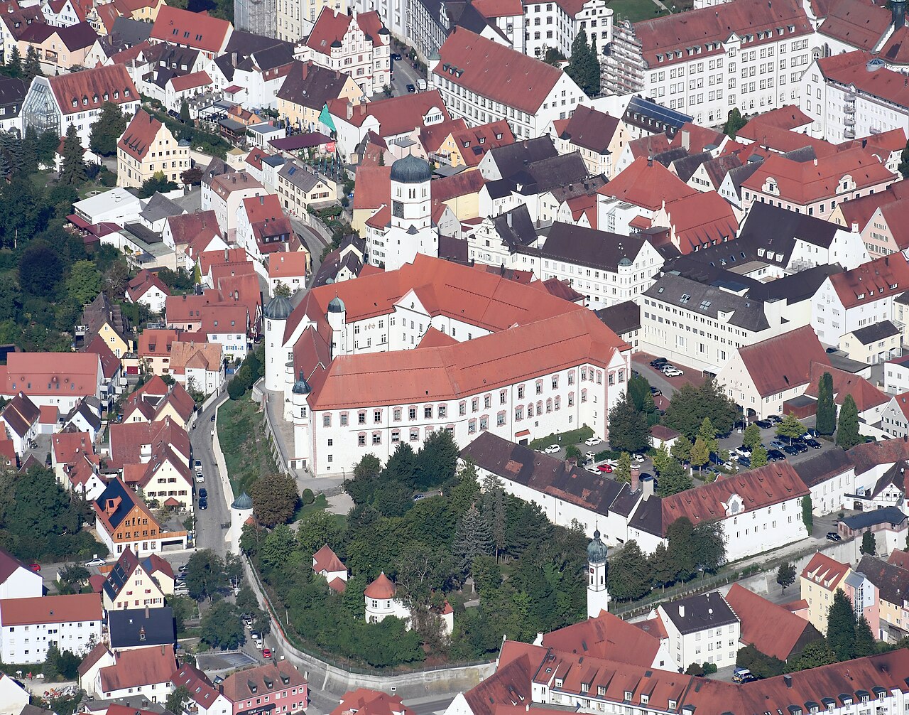 Aerial image of the Schloss Dillingen an der Donau (view from the east)