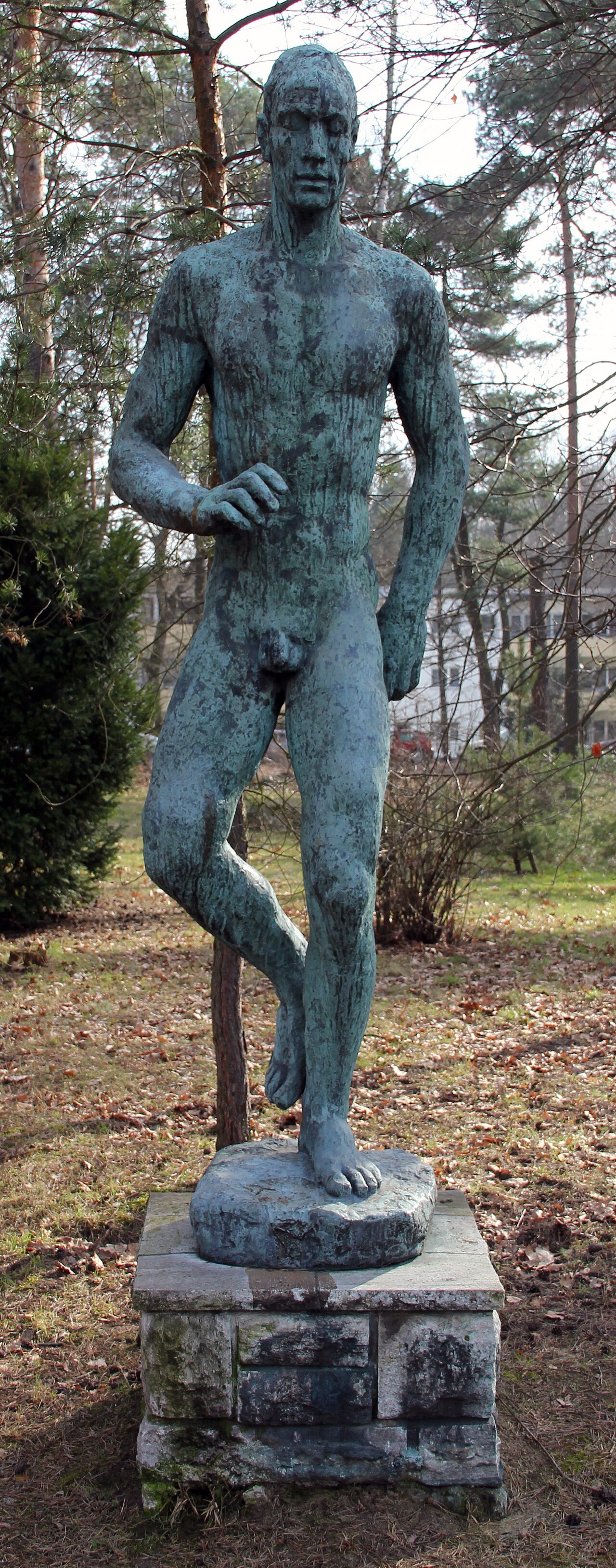 Skulptur, " Dionysos " von Georg Kolbe , Nachguss von 1962, Georg-Kolbe-Hain, Berlin-Westend , Deutschland