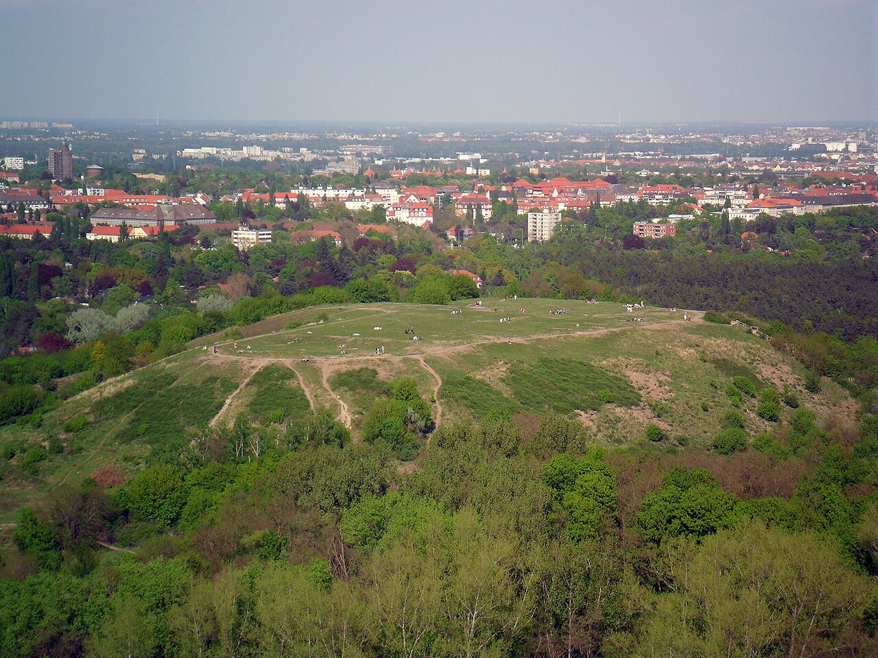 Hilltop of the Drachenberg in Berlin (viewing from the Teufelsberg )