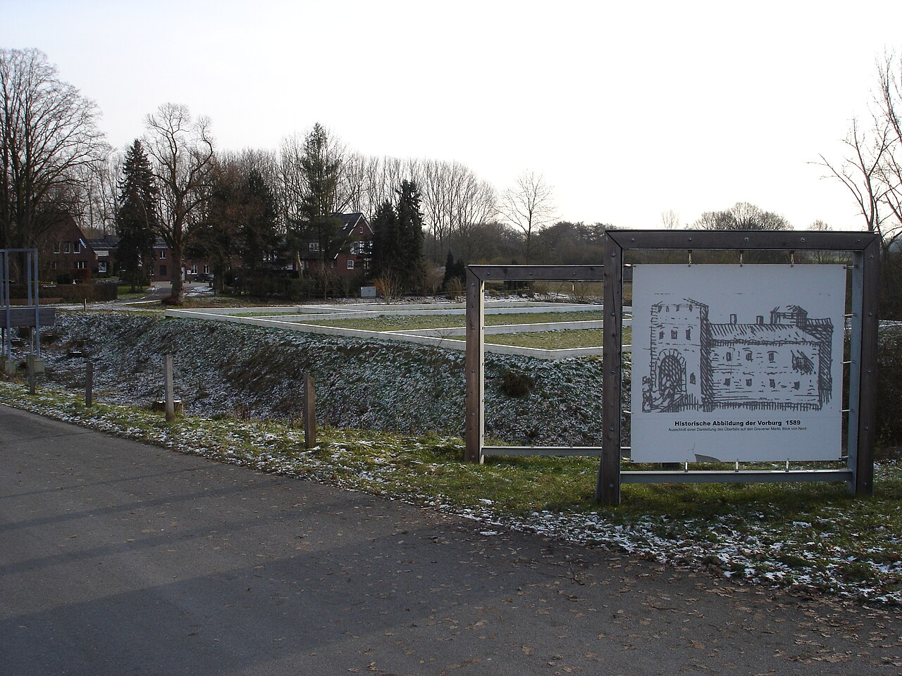 Panoramashot of the former fore-castle of Burg Schöneflieth in Greven, Westphalia, Germany