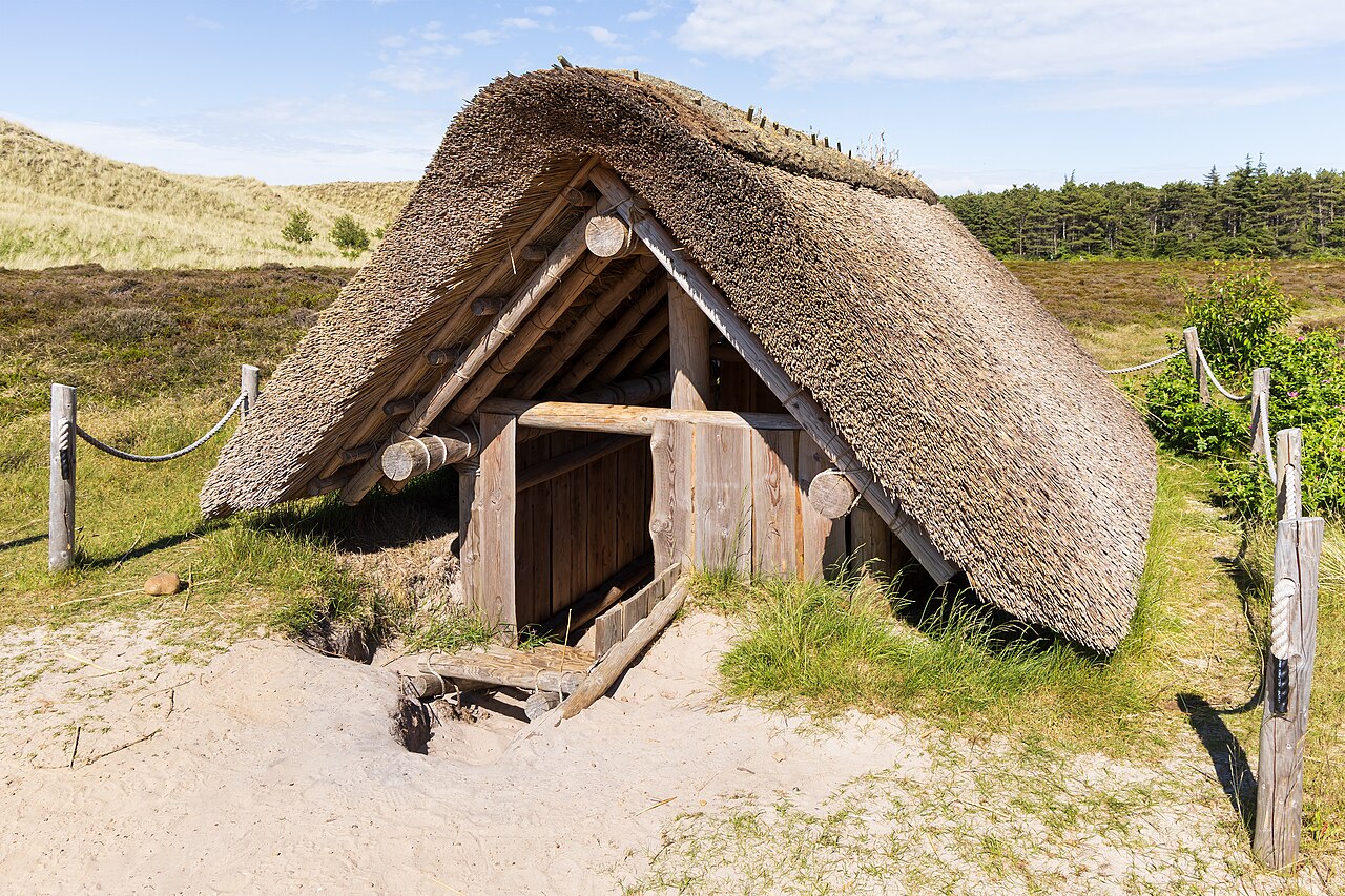 Island of Amrum, replica of an Iron Age house