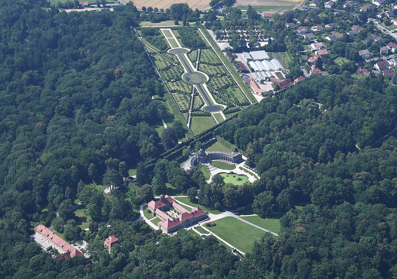 Aerial image of the Eremitage (Bayreuth)