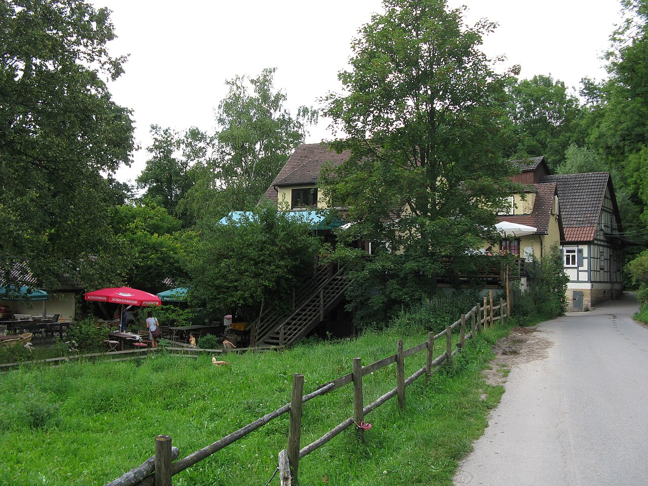 Die Eselsmühle (Gastwirtschaft, Landwirtschaft, Mahlbetrieb, Bäckerei) im Siebenmühlental