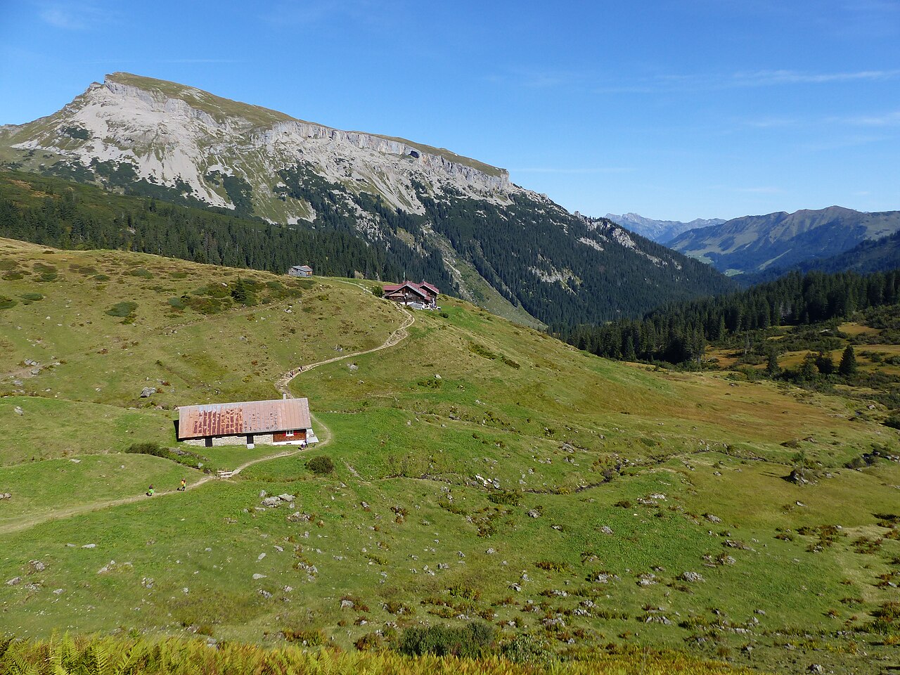Schwarzwasseralpe, Schwarzwasserhütte und Hoher Ifen