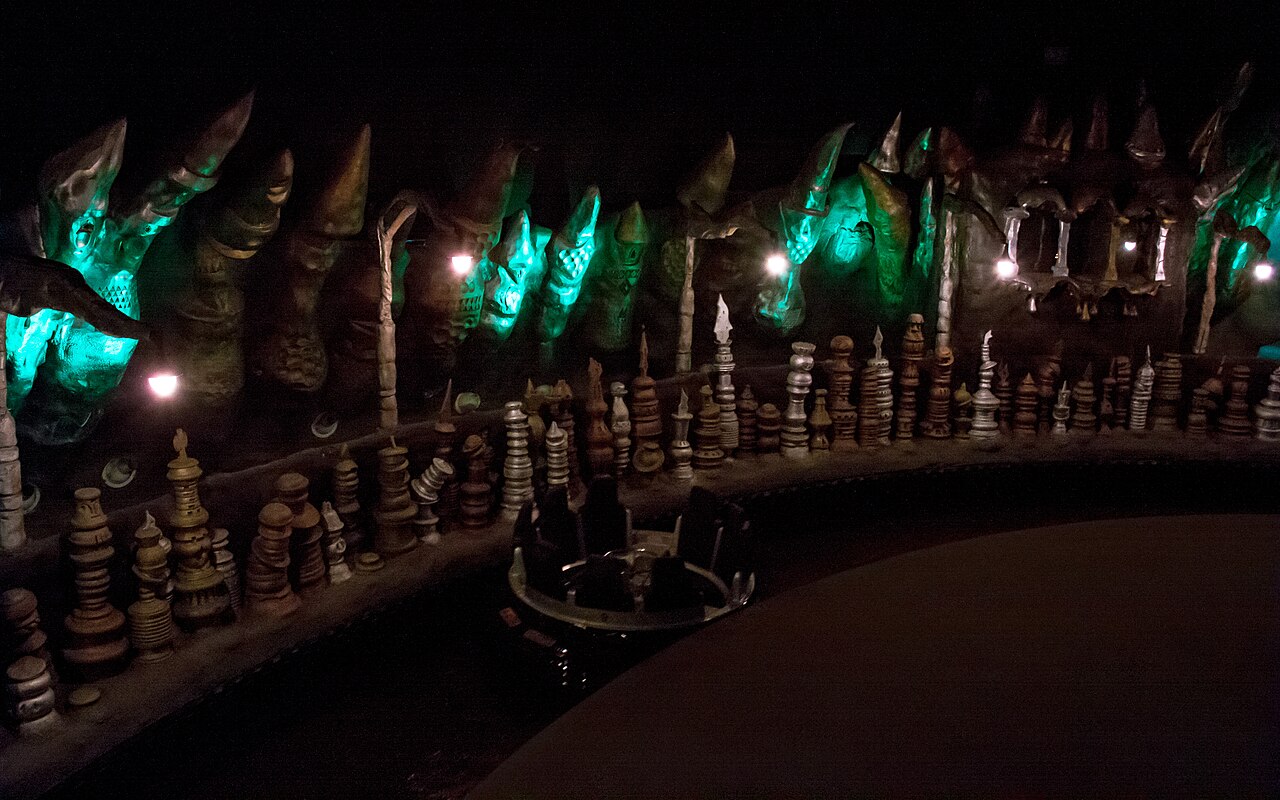 Station of rapid river ride Mystery River at Movie Park Germany