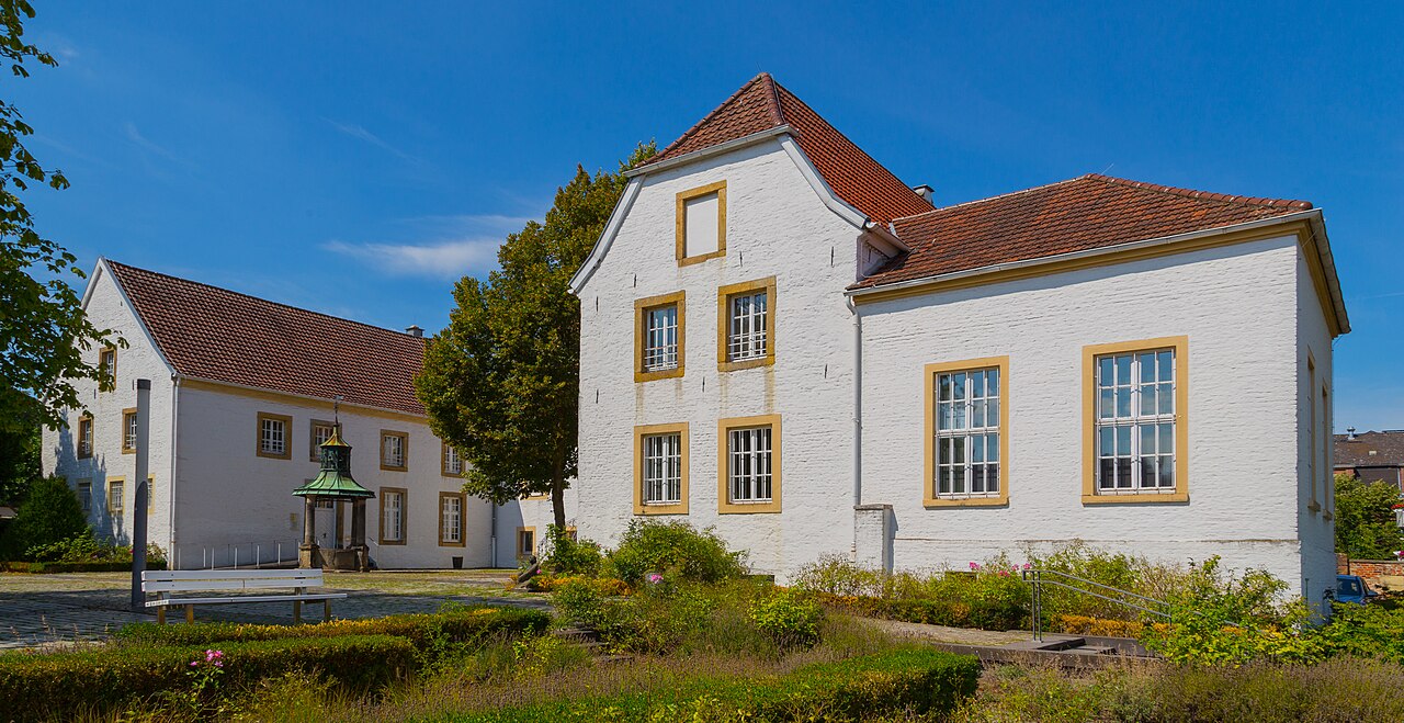 The manor house Falkenhof aka Vila Reni in Rheine , Kreis Steinfurt , North Rhine-Westphalia , Germany