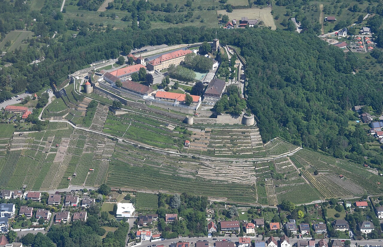 Aerial image of the Hohenasperg fortress