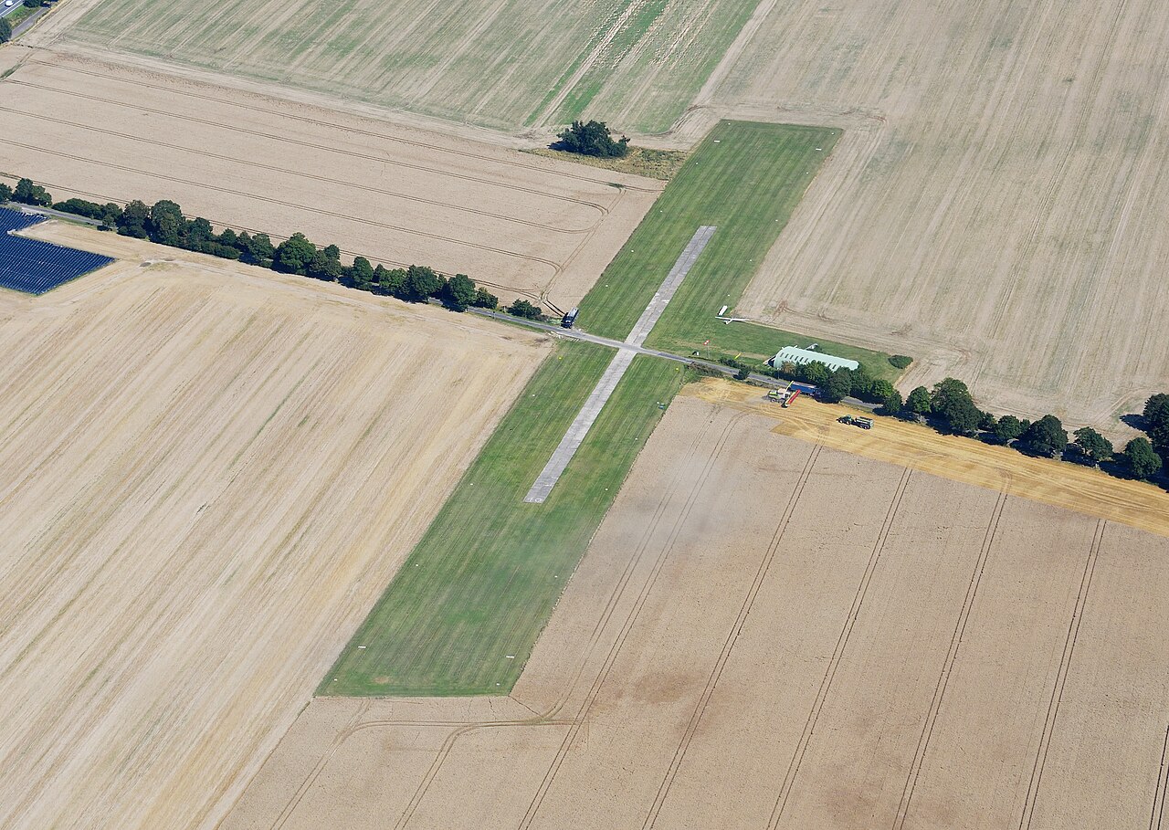 Aerial image of the Bobzin airfield