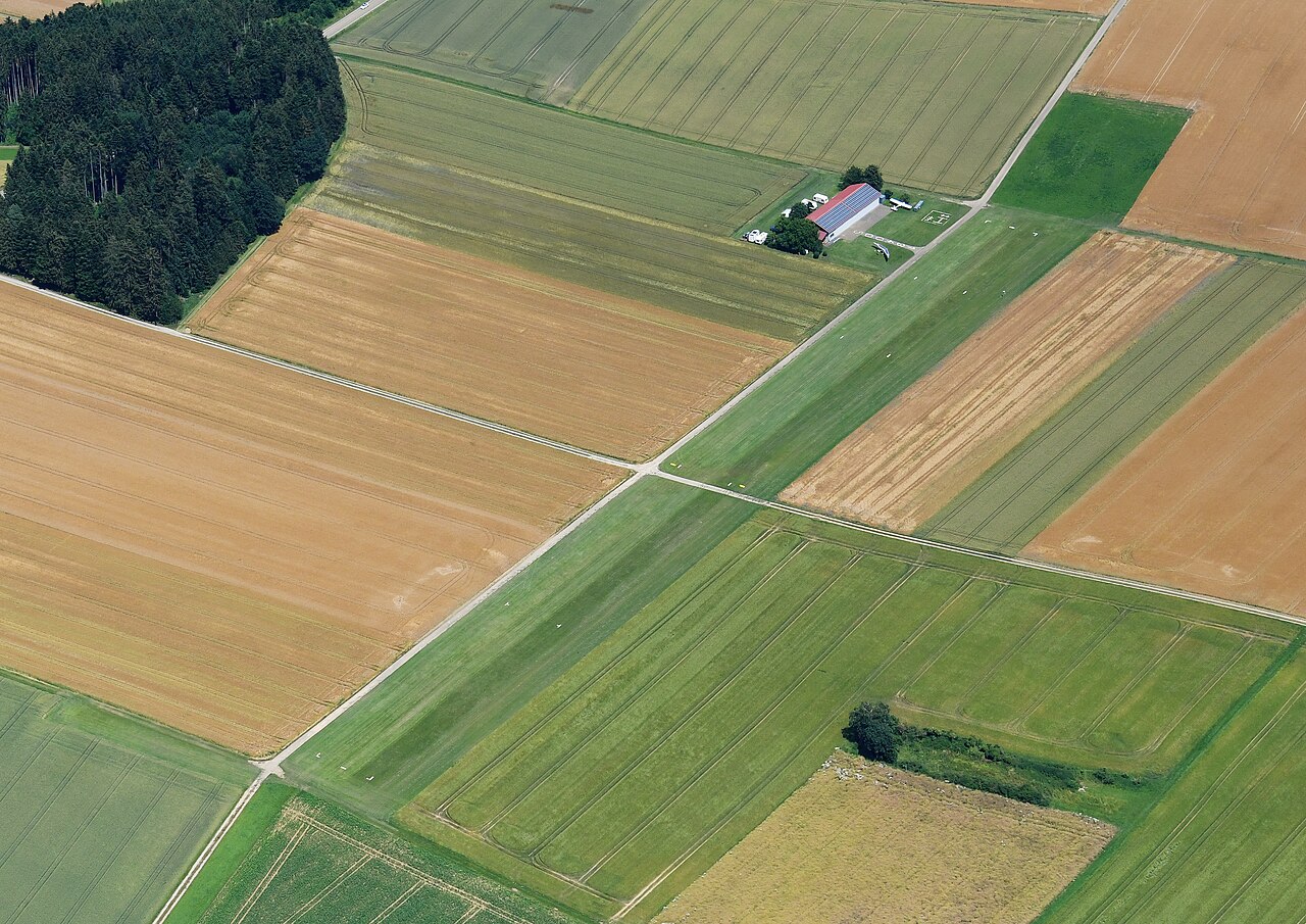 Aerial image of the Bösingen airfield
