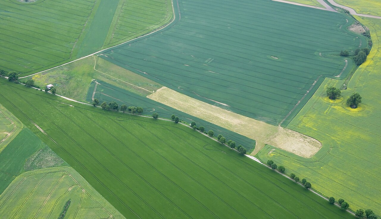 Aerial image of the Crussow airfield