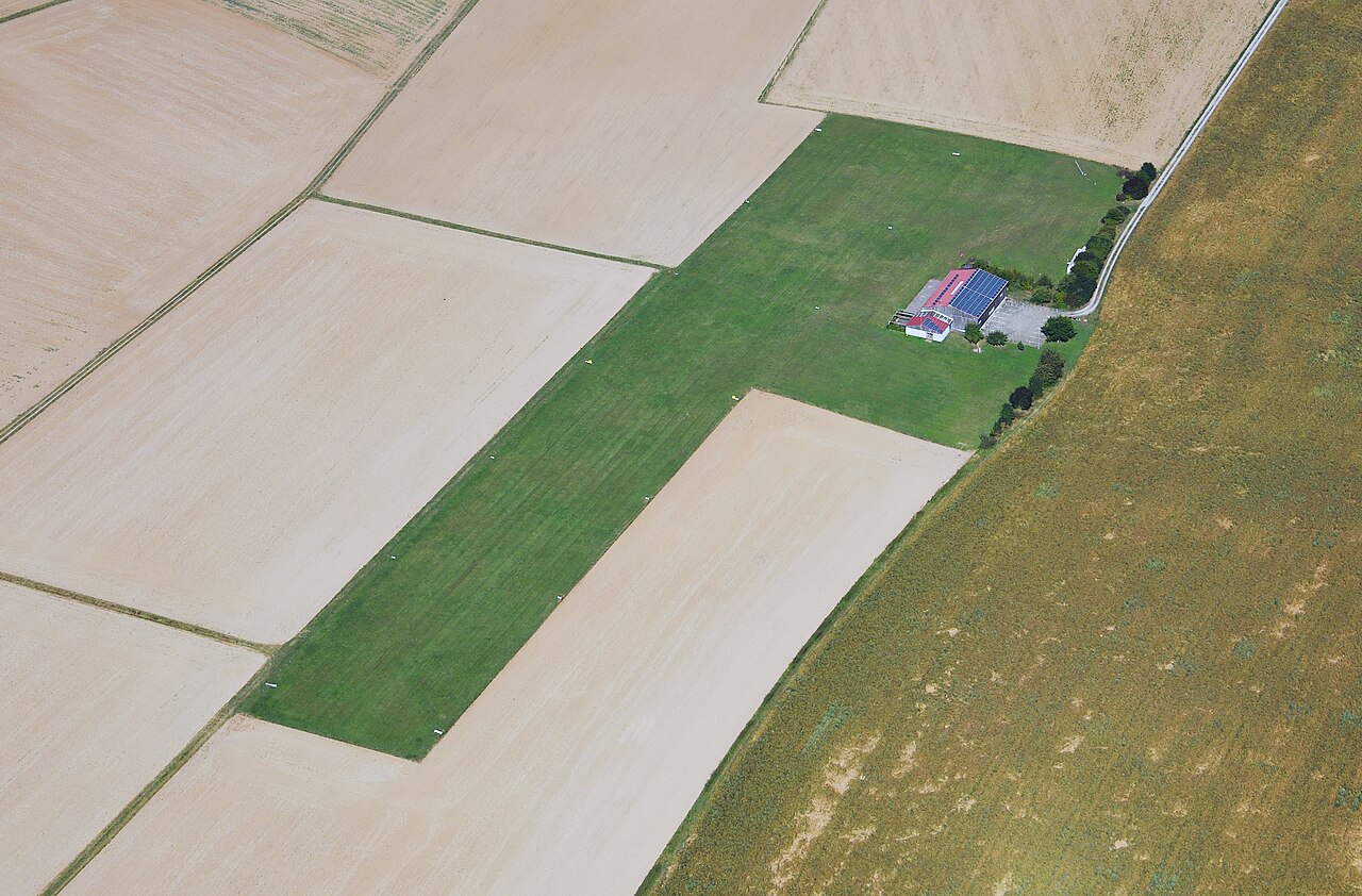Aerial image of the Wertheim airfield