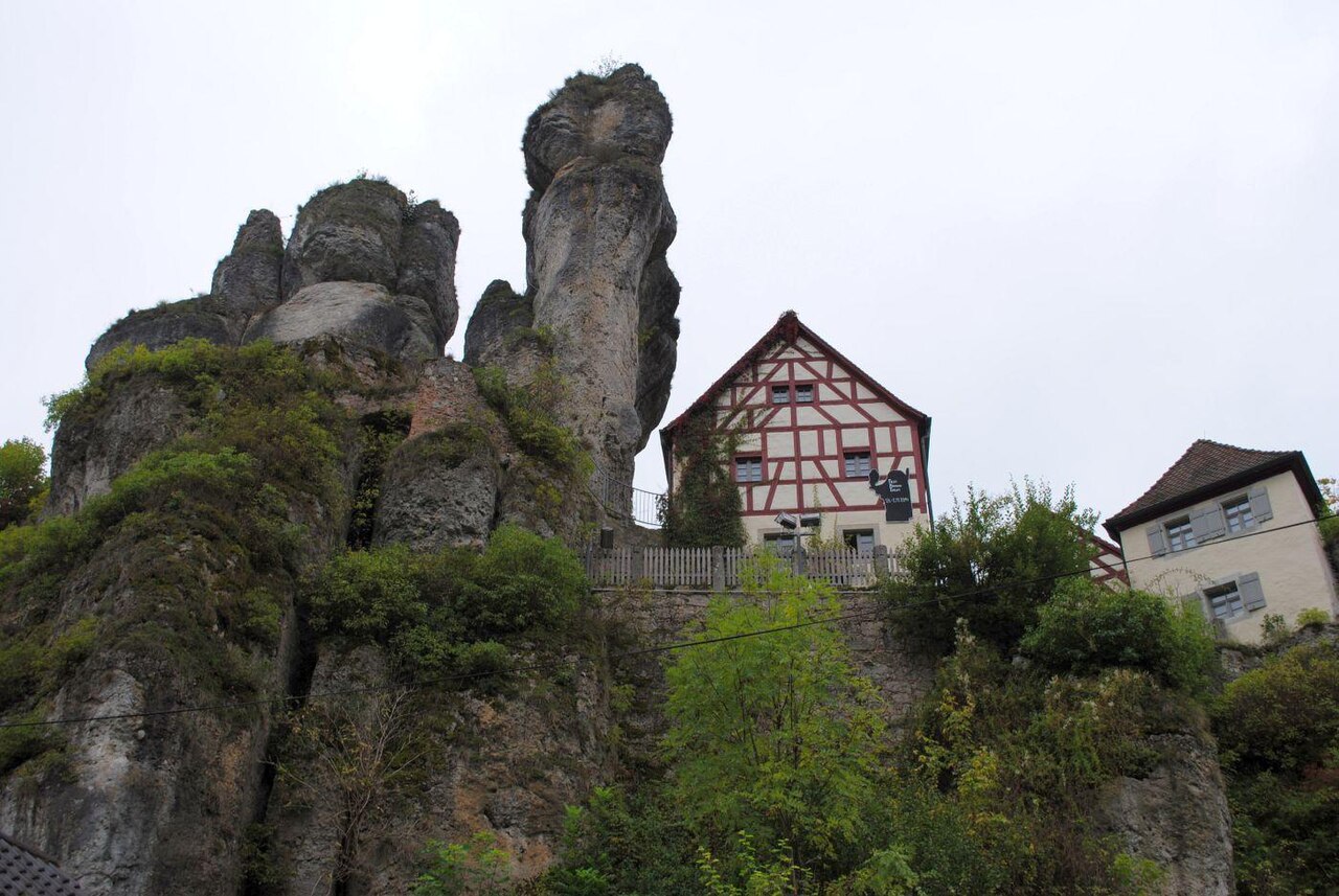 Museum Fränkische Schweiz in Tüchersfeld, Blick vom Ort aus
