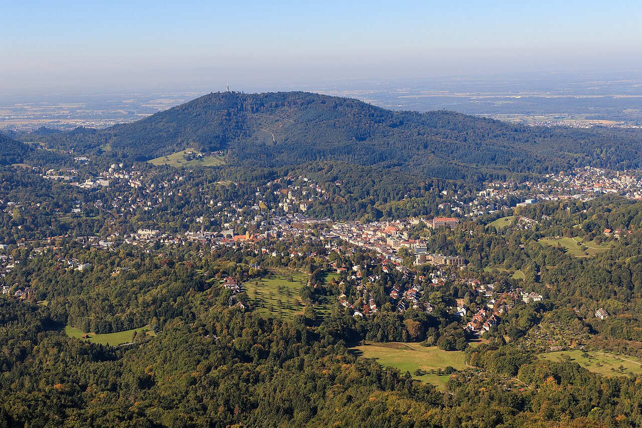 View from Merkur in Baden-Baden (BW, Germany)