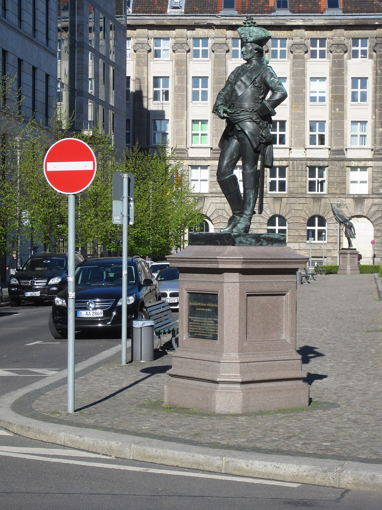 Statue of Friedrich Wilhelm von Seydlitz, Berlin, Germany (April 2016)