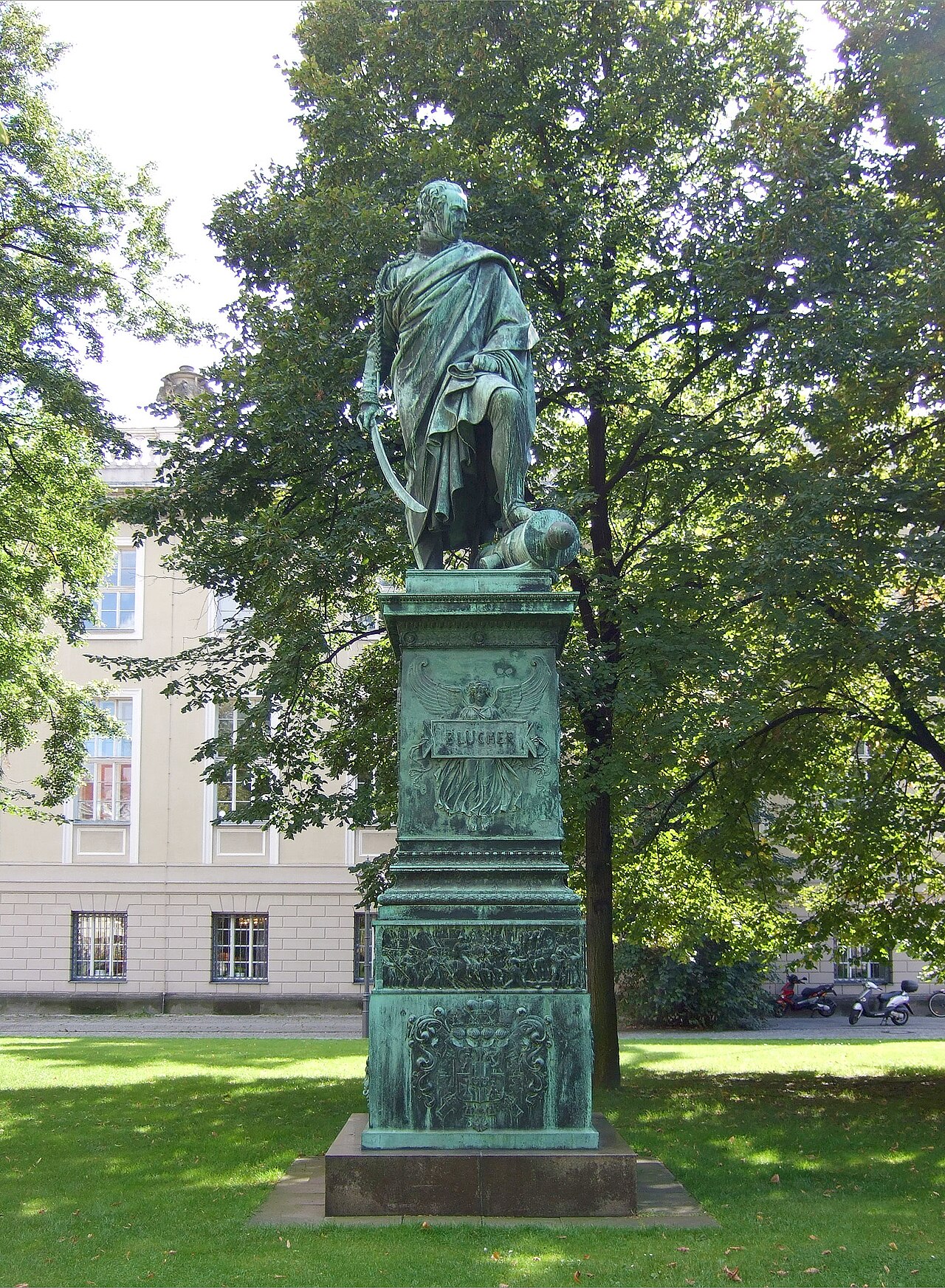The bronze memorial to Generalfeldmarschall Gebhard Leberecht von Blücher in Berlin, sculpted by Christian Daniel Rauch