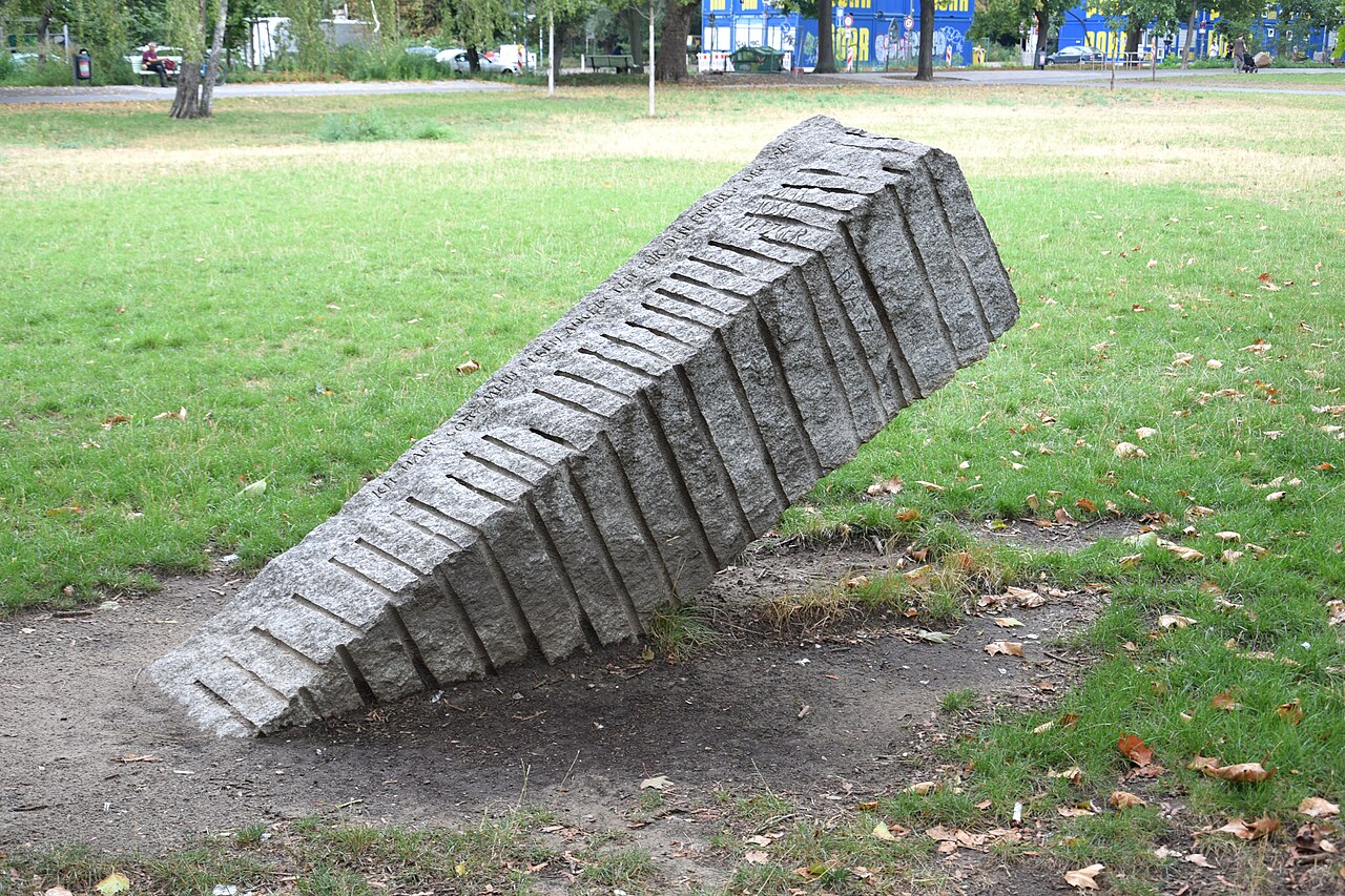 Max Josef Metzger memorial by Ajit Kai Dräger at the Max-Josef-Metzger-Platz in Berlin-Wedding, Germany