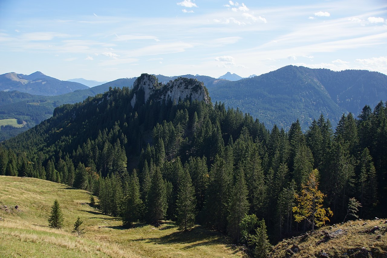 Der Gigglstein von oberhalb der Grüntenhütte gesehen