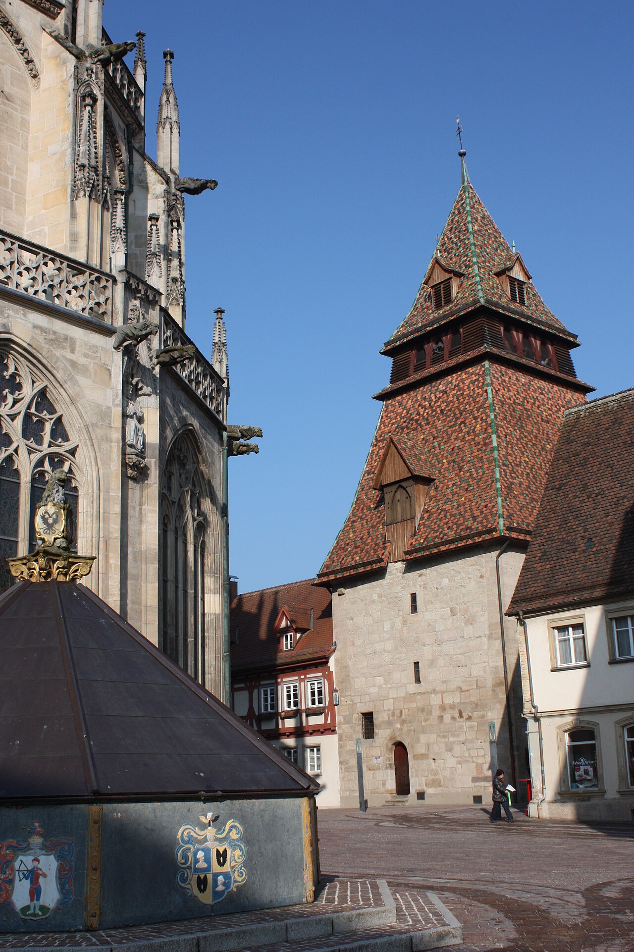belfry of the minster in Schwaebisch Gmuend