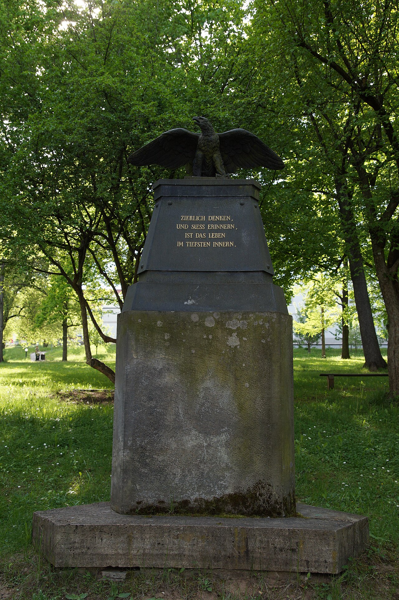 Memorial for Johann Wolfgang von Goethe in the "Griesbachschen Garten" in Jena , built in 1821 (rebuilt in 1974)