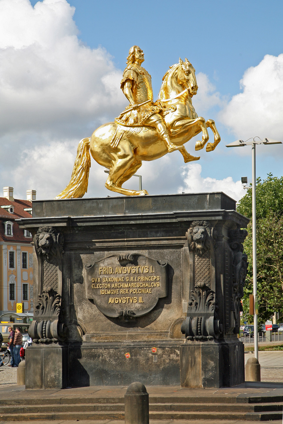Dresden, equestrian statue of the Saxon Elector "August der Starke"