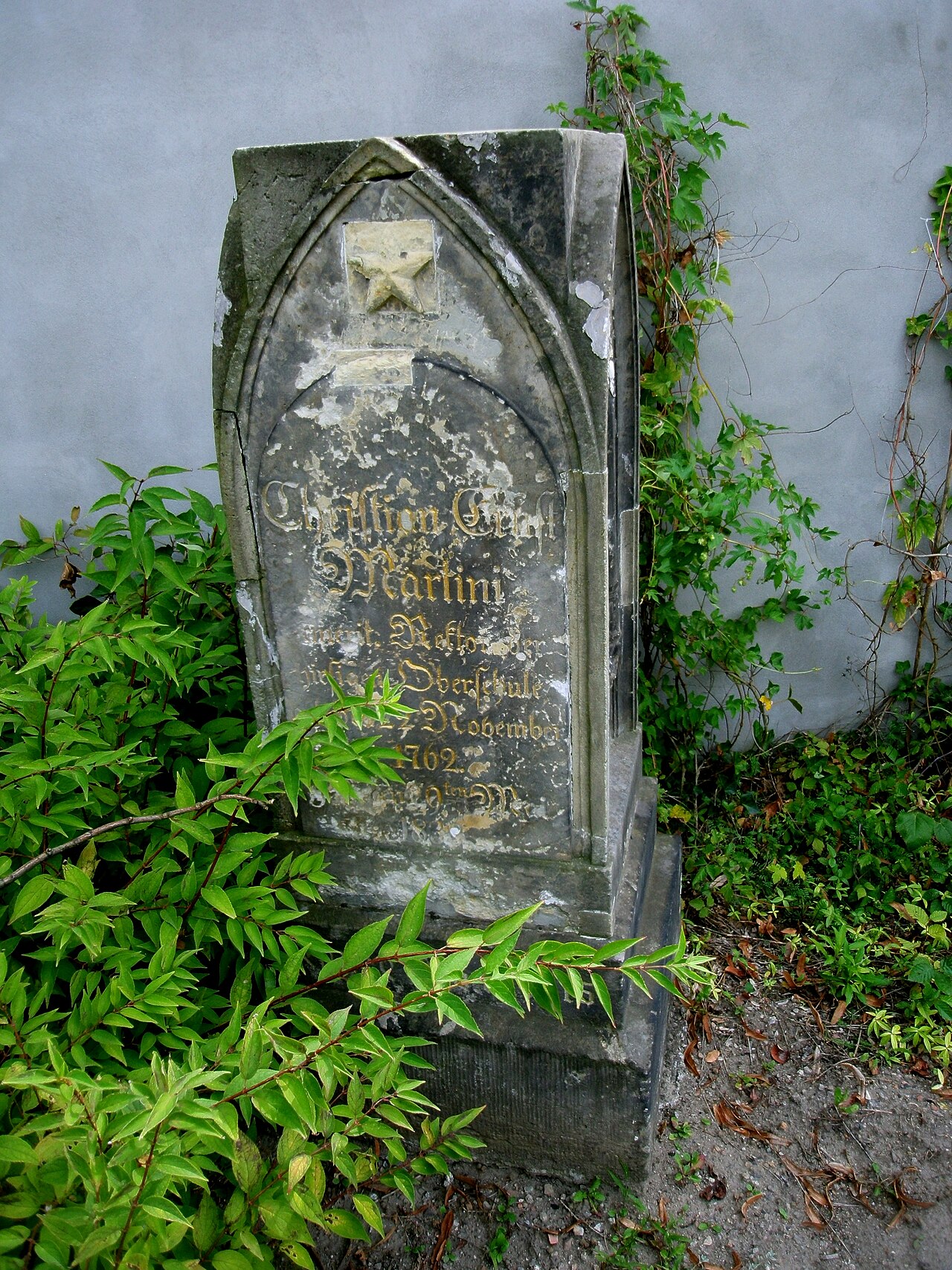 Originaler Grabstein von Christian Ernst Martini (* 22