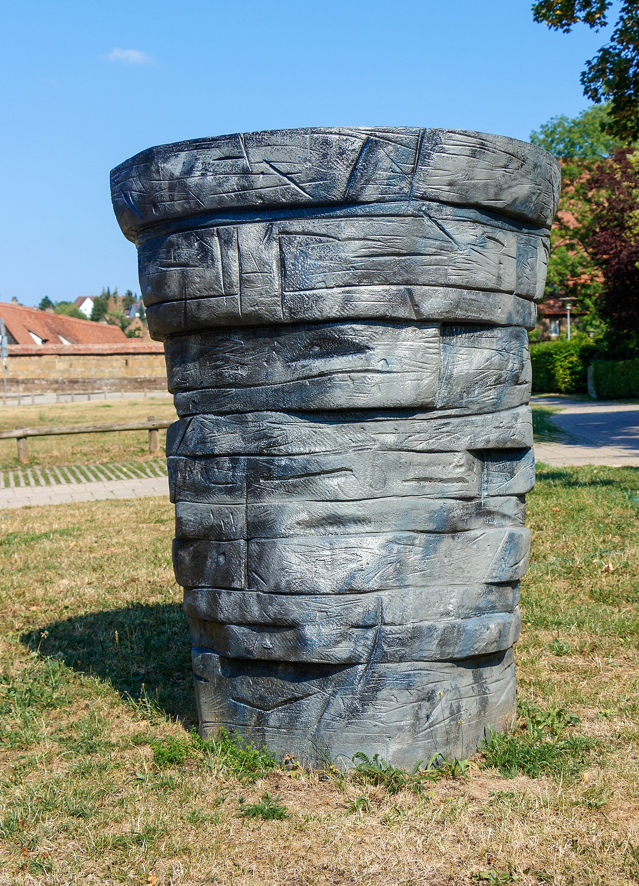 "Cast-iron eyecatcher" by Ingrid Hartlieb , cast iron , 2015, Skulpturenweg Maulbronn , Maulbronn , Germany