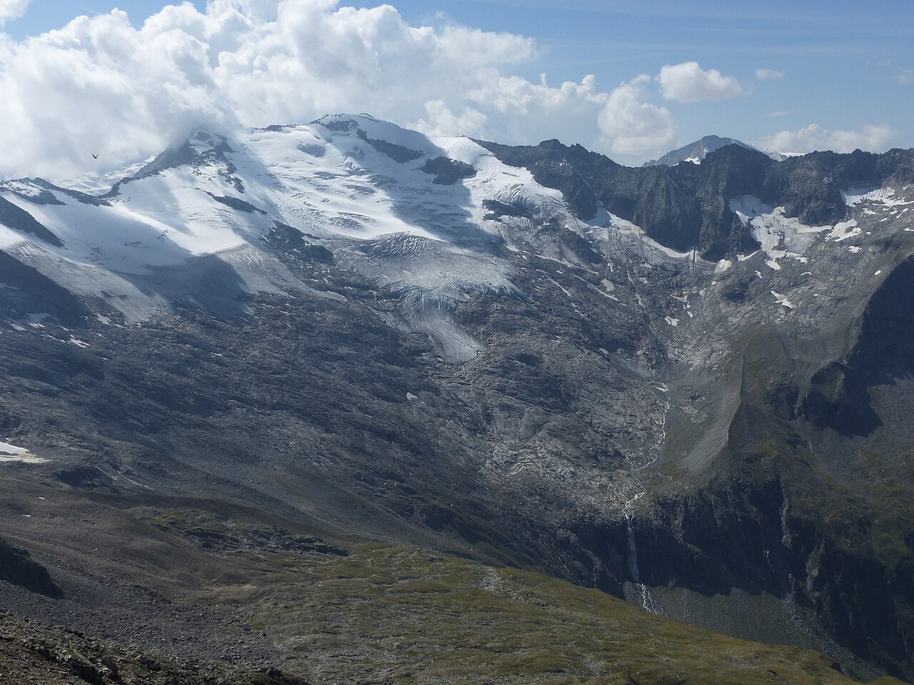 Blick von der Larmkogelscharte auf den Habachkees