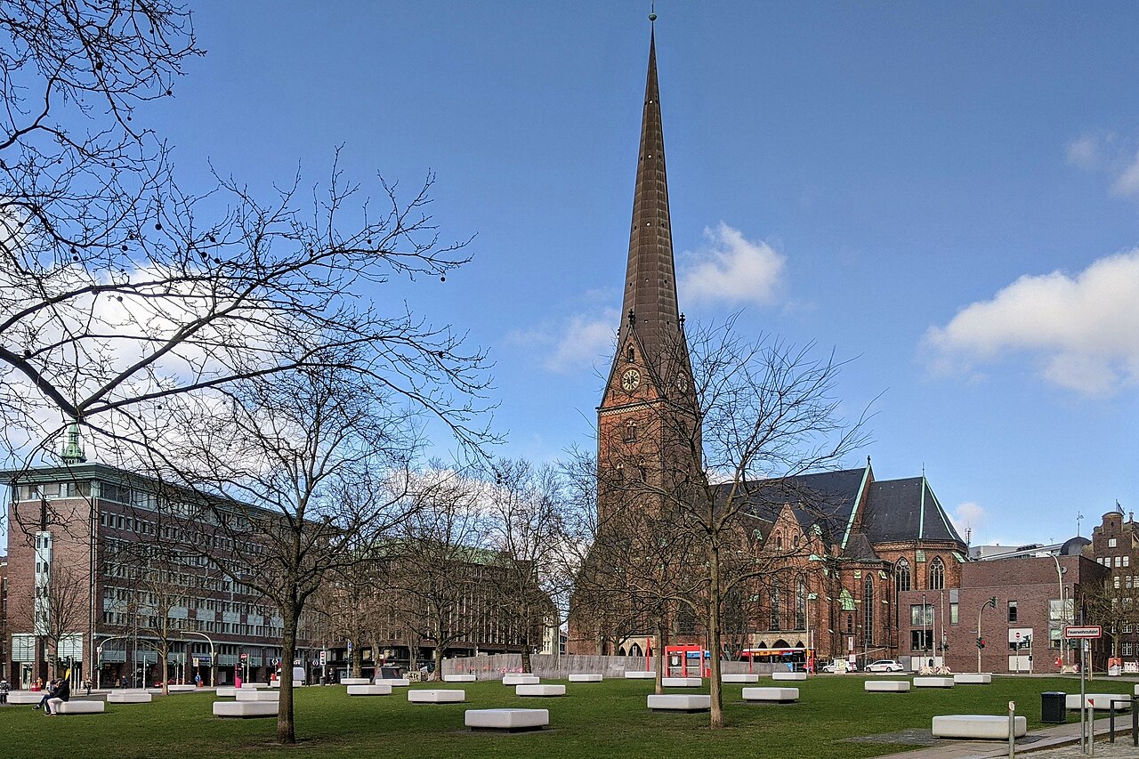 Domplatz in Hamburg von Südosten (Buceriusstr