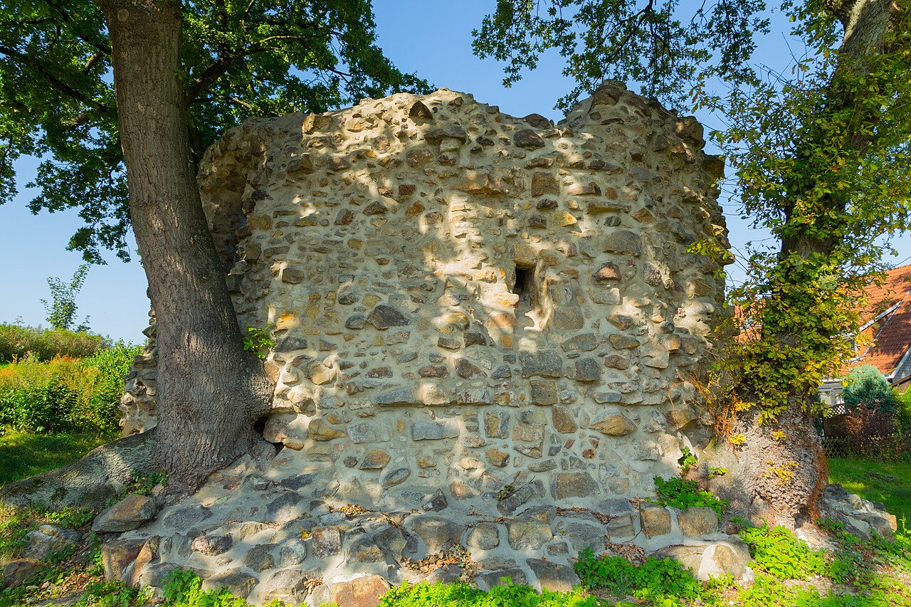 Ruin of the Heidenturm near the Aasee in the city of Ibbenbüren , Kreis Steinfurt , North Rhine-Westphalia , Germany