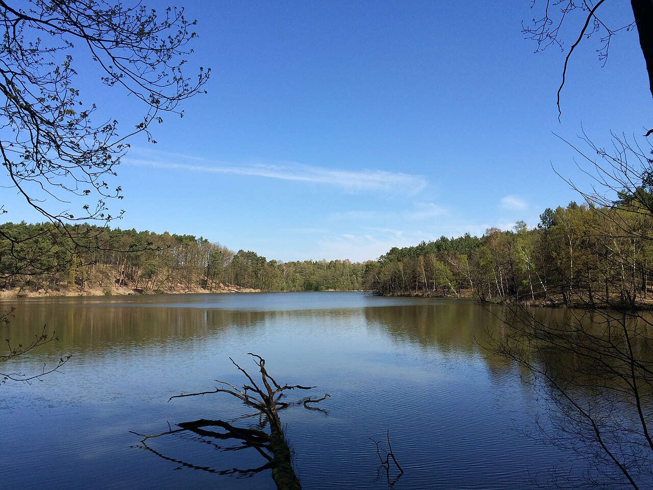 Die Heideseen bilden eine Seenplatte südlich des Ortsteils Köthen in Märkisch Buchholz, Brandenburg