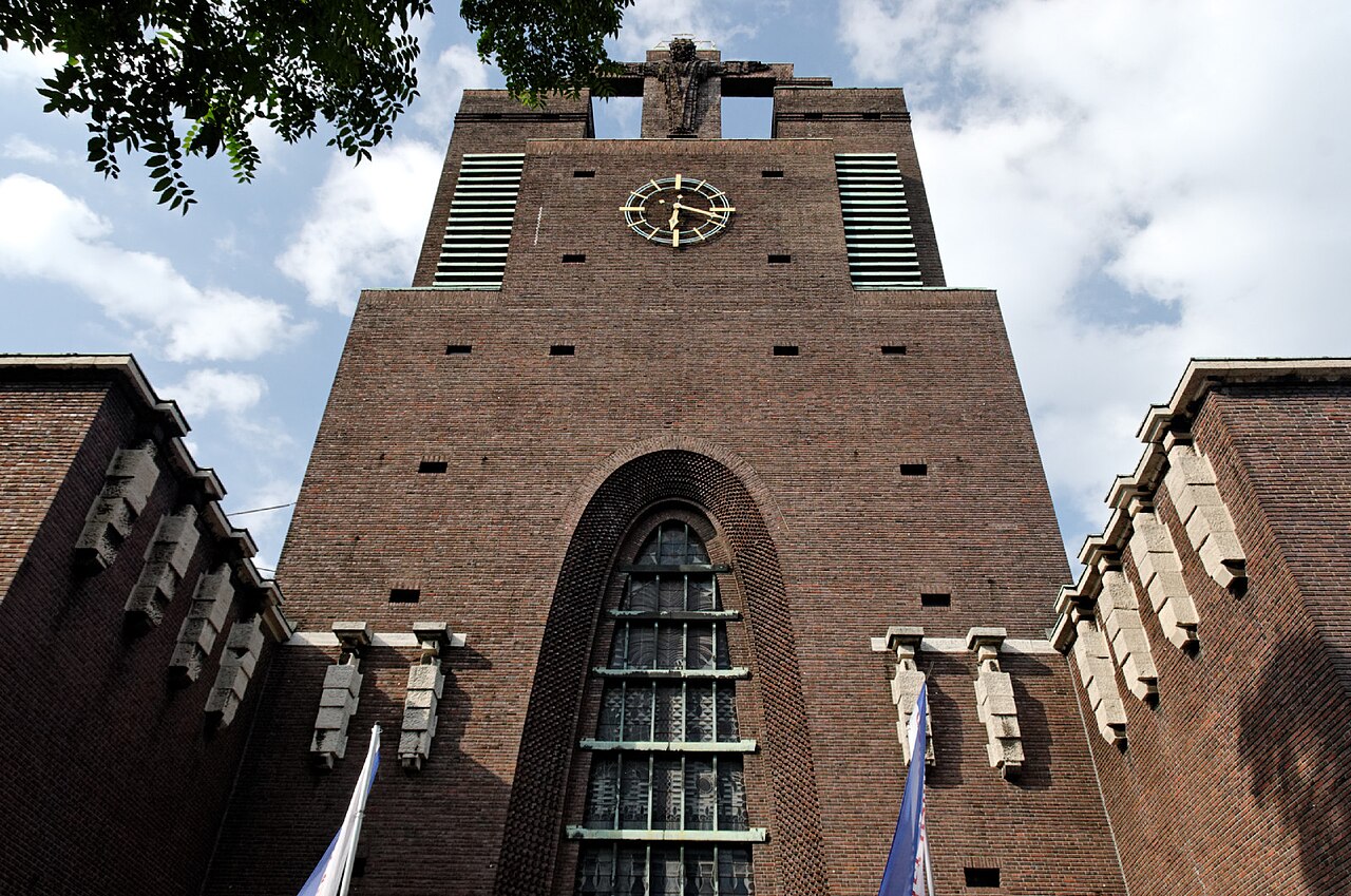 Tower of Holy Cross Church in Gelsenkirchen, Germany