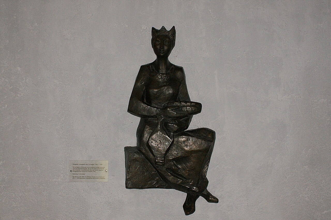 Bronzestatue Heilige Elisabeth (Xaver Ruckstuhl 1964)