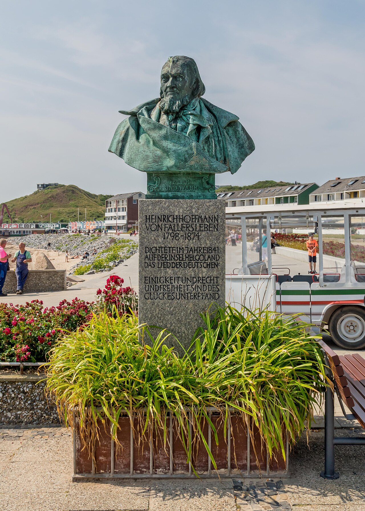 Das "Heinrich Hoffmann von Fallersleben" Denkmal auf Helgoland von Prof