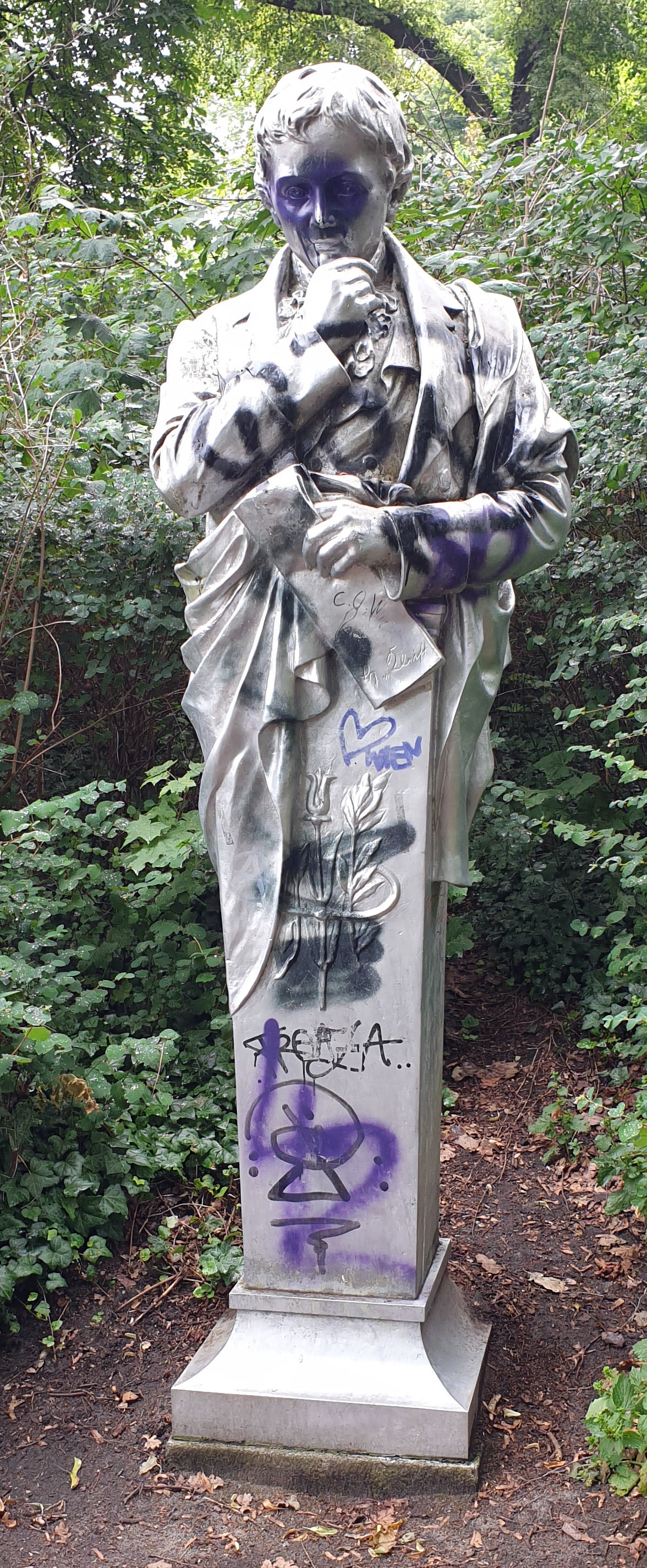 Bust, " Kleistherme " by Karl Pracht , 1898, Viktoriapark , Berlin-Kreuzberg , Germany