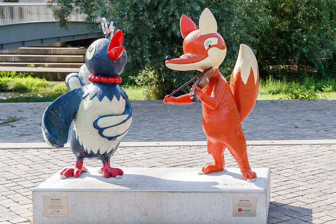 Herr Fuchs und Frau Elster aus dem Kinderprogramm (ehem