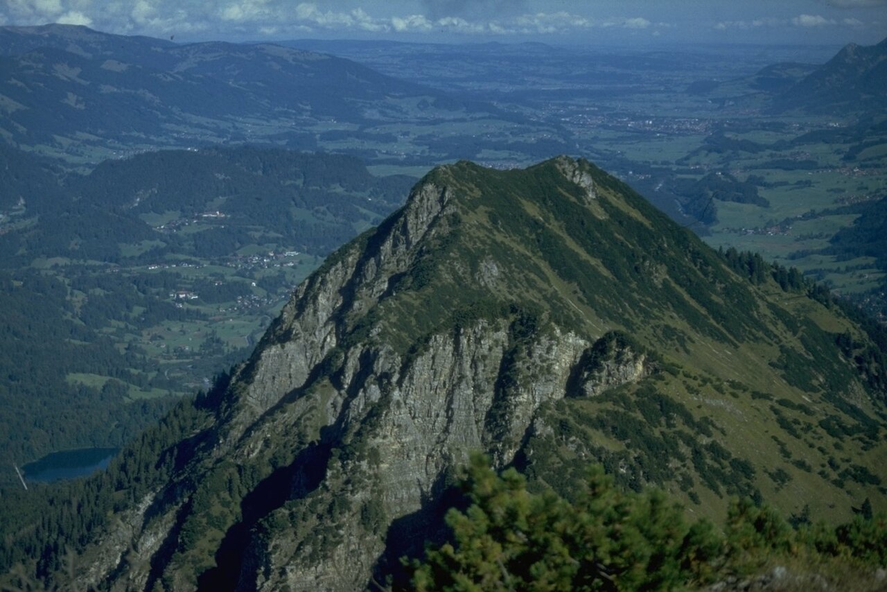 Himmelschrofen von Süden vom Gipfel des Vorderen Wildengundkopfes