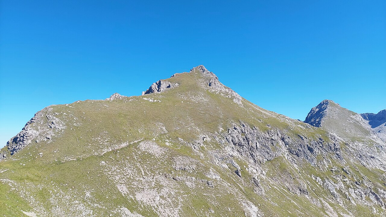 Hochrappenkopf Southern Summit in the Allgäu Alps, view from south
