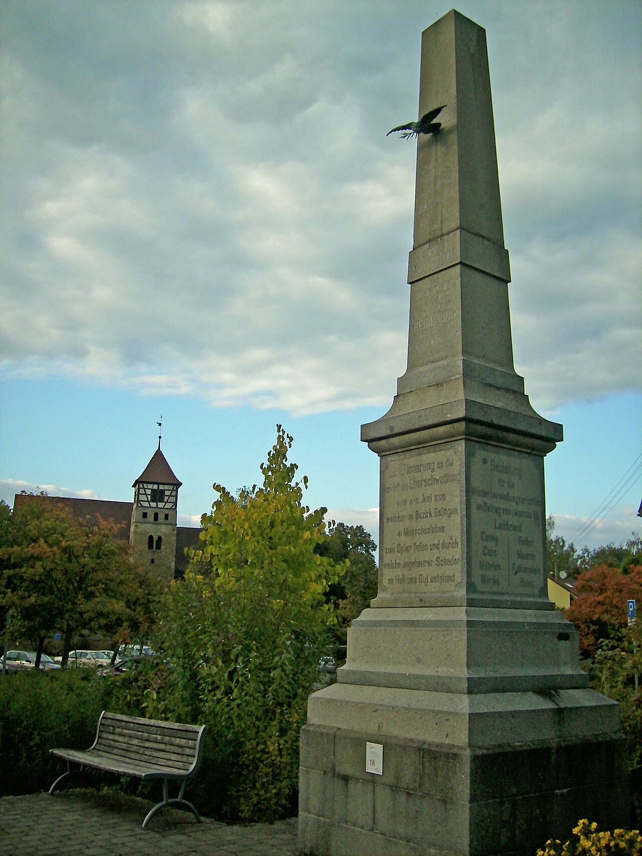 Balingen Denkmal für die Opfer der Hochwasserkatastrophe von 1895 und den Wiederaufbauhelfern