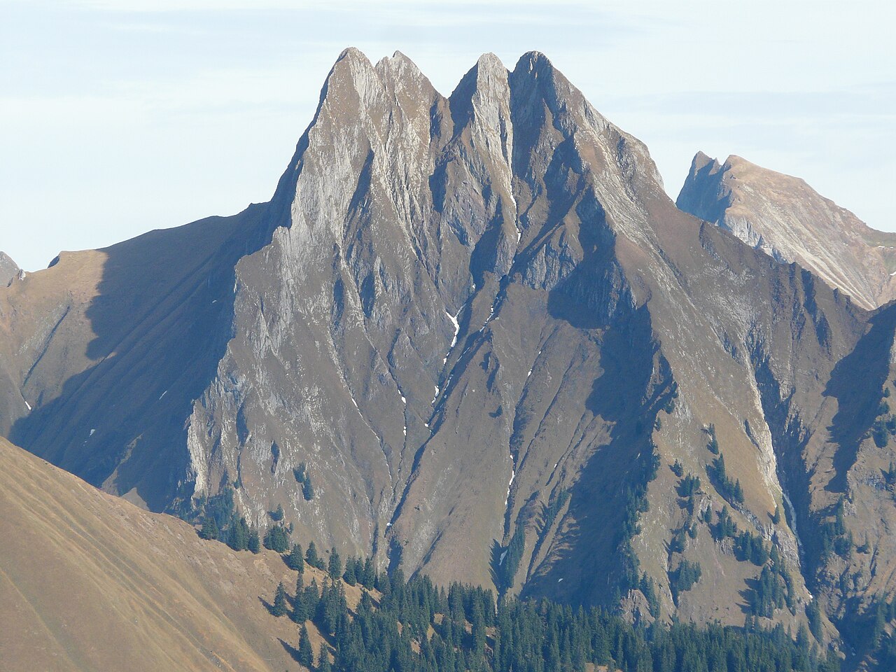 Höfats von Südwesten (vom Kamm zwischen Spätengundkopf und Schmalhorn)