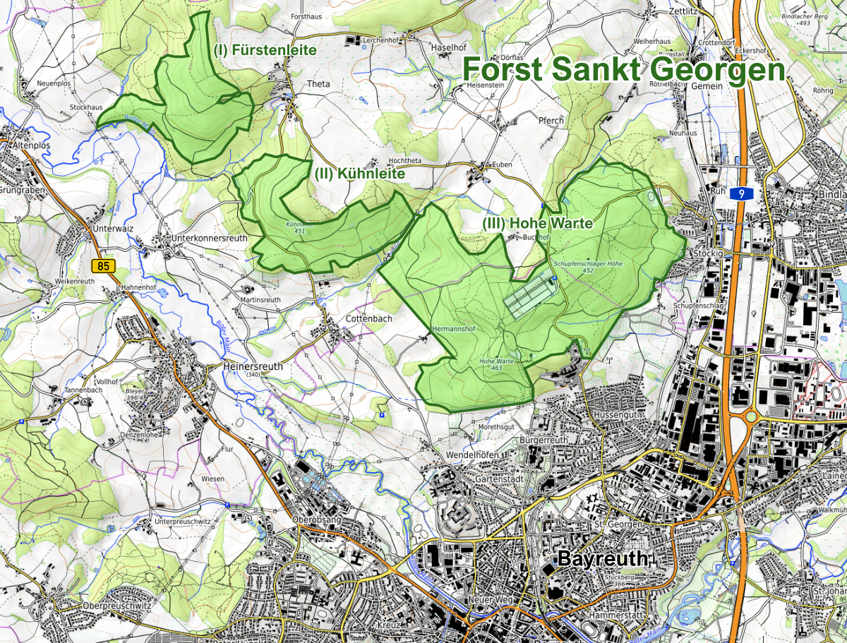 Karte Forst Sankt Georgen