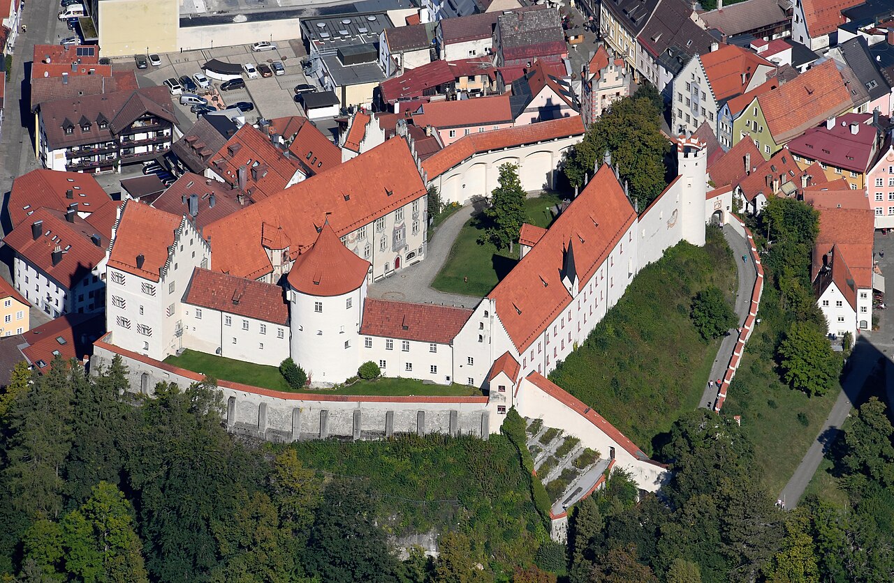 Aerial image of the High Castle of Füssen (view from the southwest)