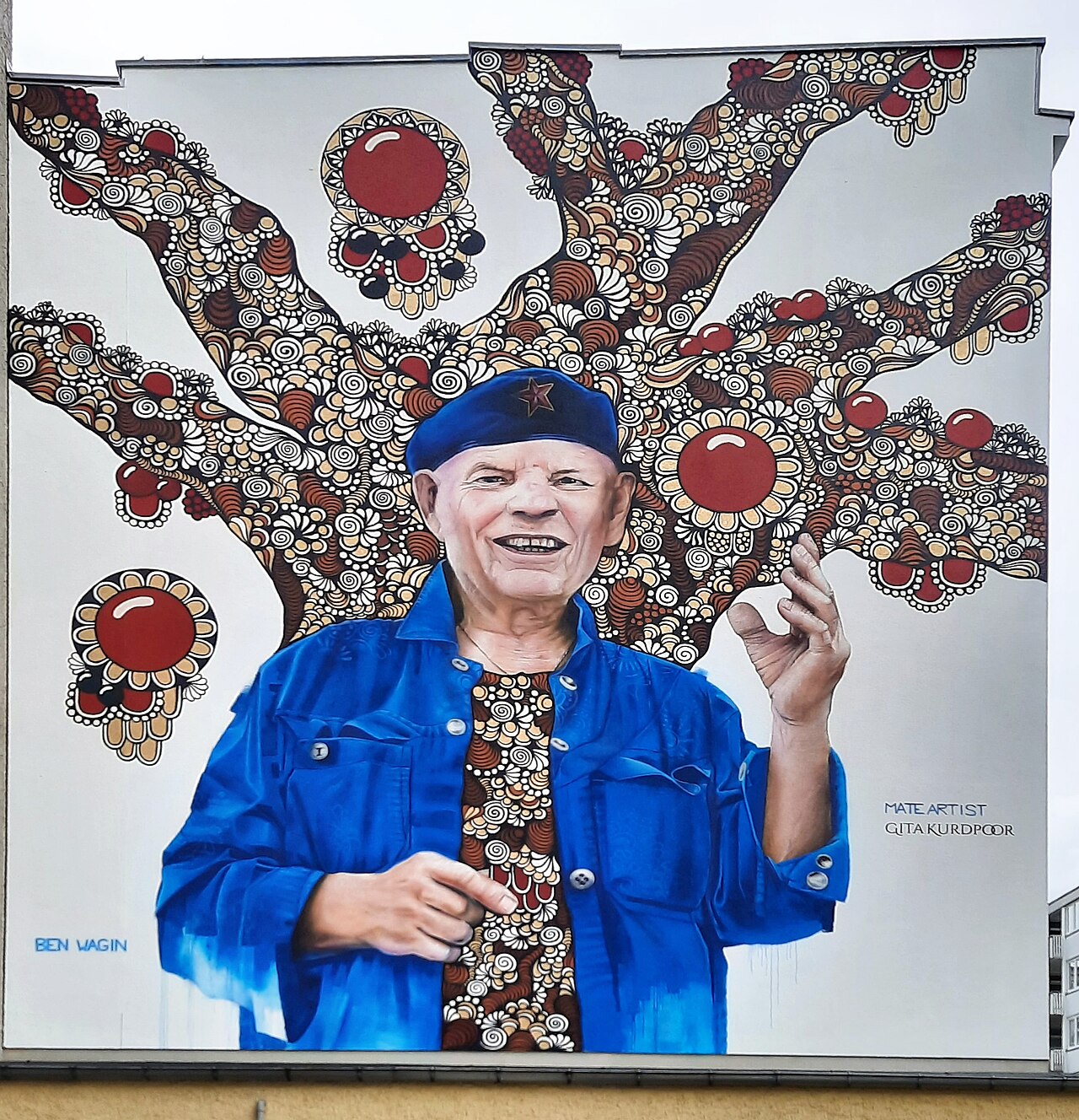 Hommage an Ben Wagin von Gita Kurdpoor und Mate Artist in der Niebuhrstraße 55