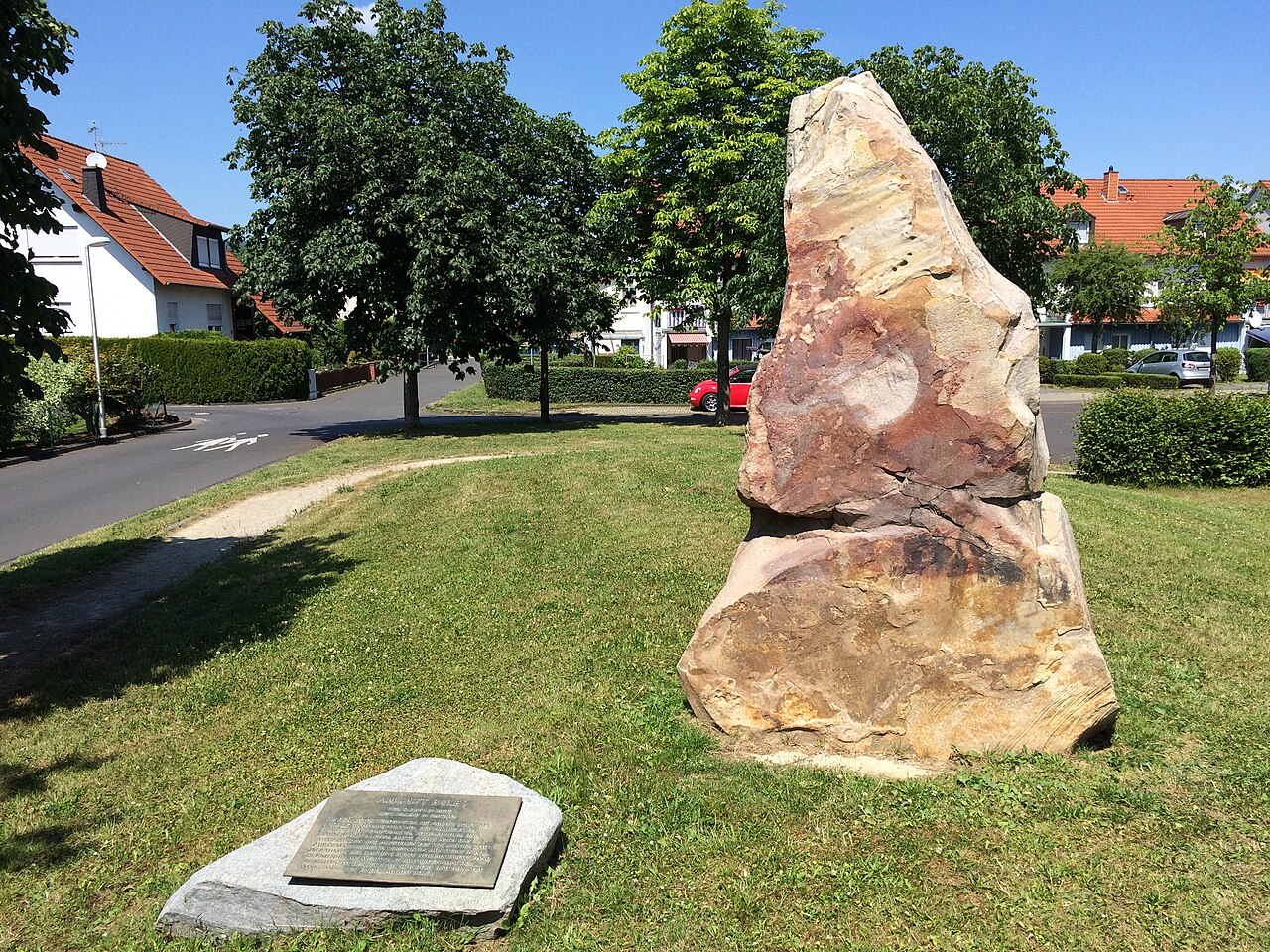 Der Hünstein in Großenritte, Station des Eco Pfades Kulturgeschichte Großenritte