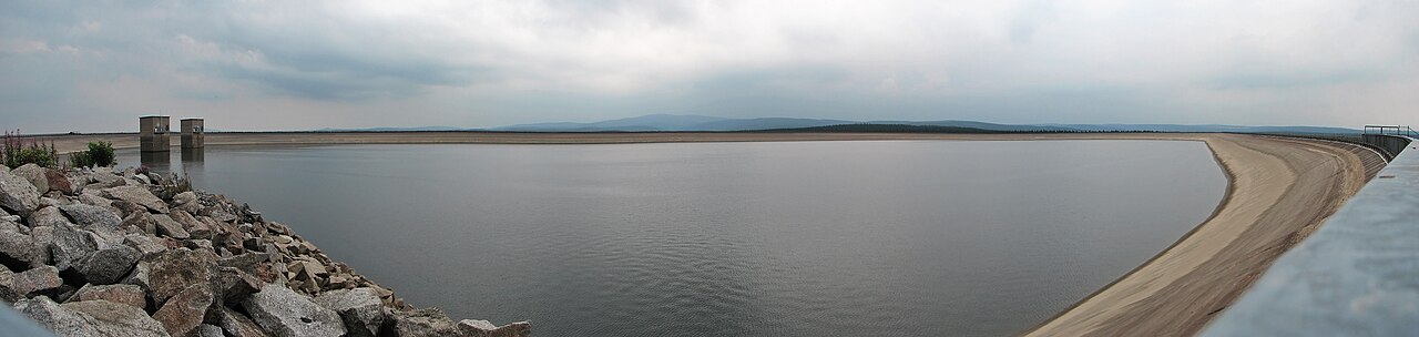 Beschreibung : Pumpspeicherwerk Markersbach - Panorama vom Oberbecken Fotograf : Darkone , 2