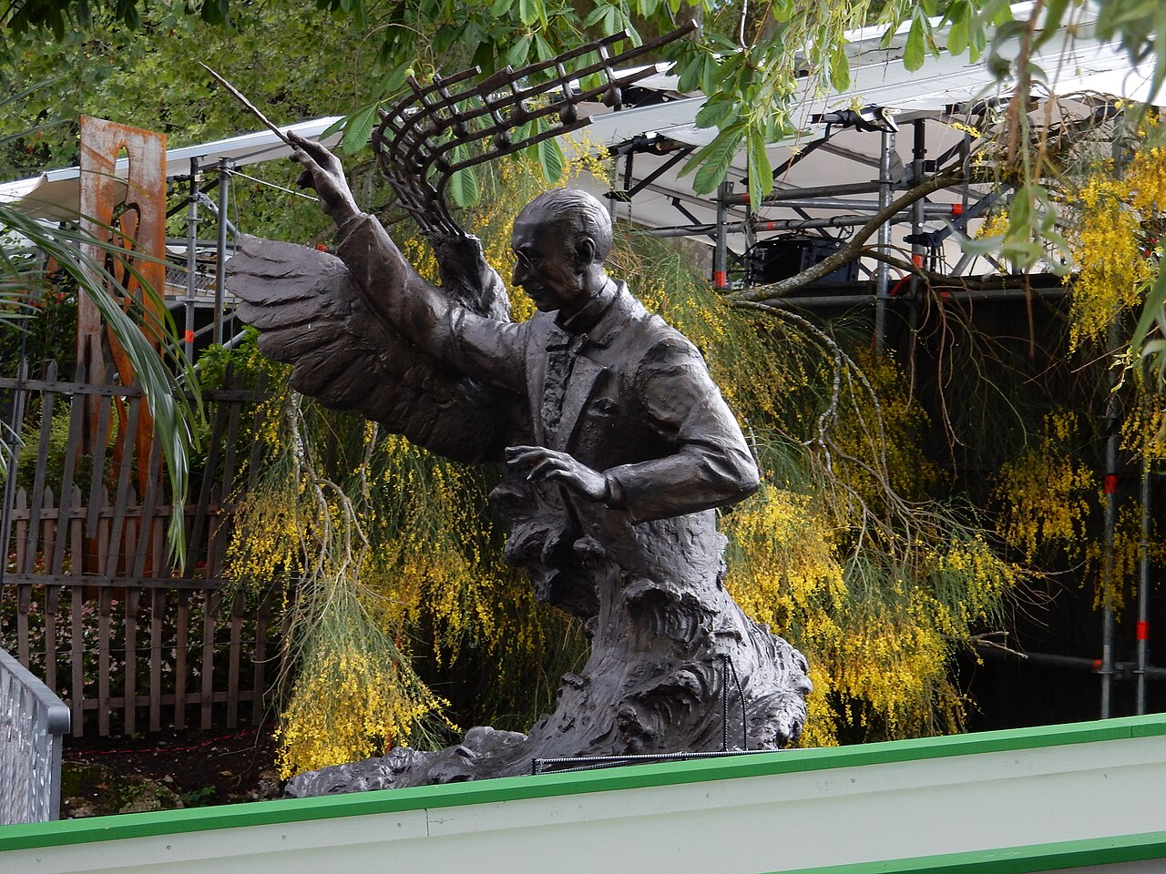 500px provided description: Igor Stravinsky (1882-1971) in his element, as given his notes by an angel