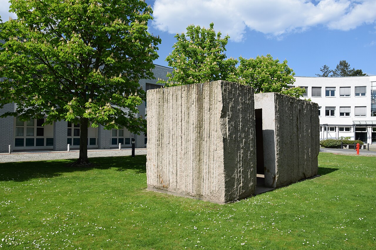 Sculpture "Interior Space" by Rainer Fest at the Freie Universität Berlin in Berlin-Dahlem, Germany