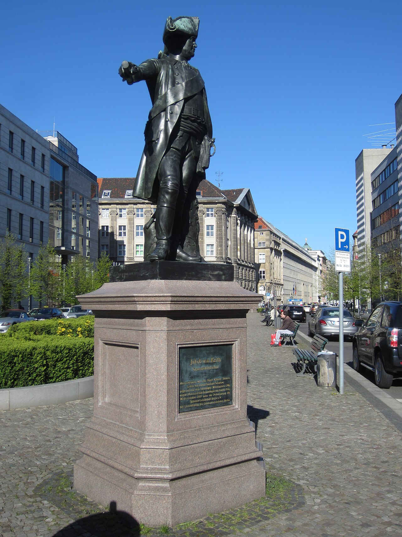 Statue of James Francis Edward Keith, Berlin, Germany (April 2016)