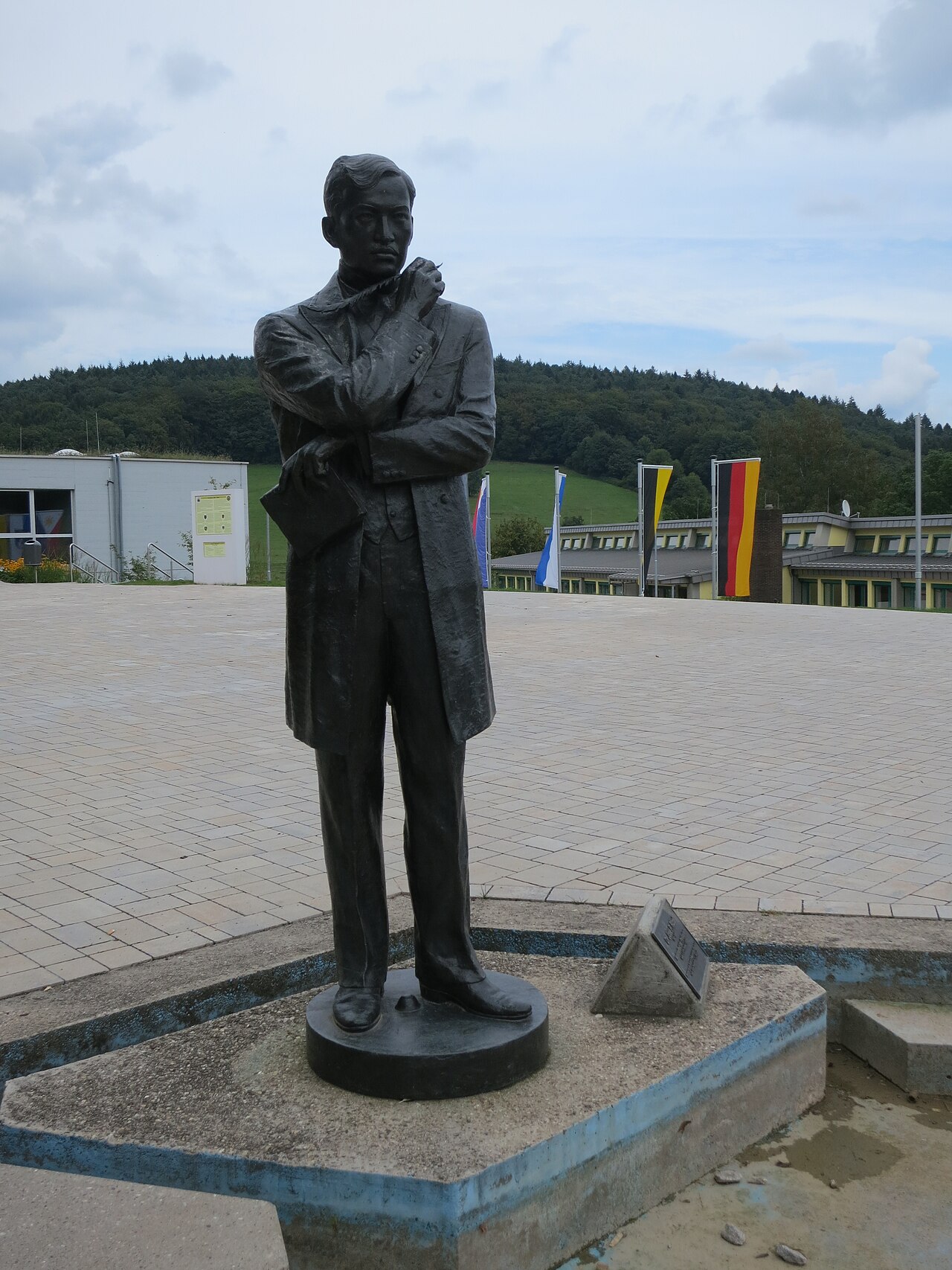 Statue of José Rizal at Rizal Park in Wilhelmsfeld, Germany